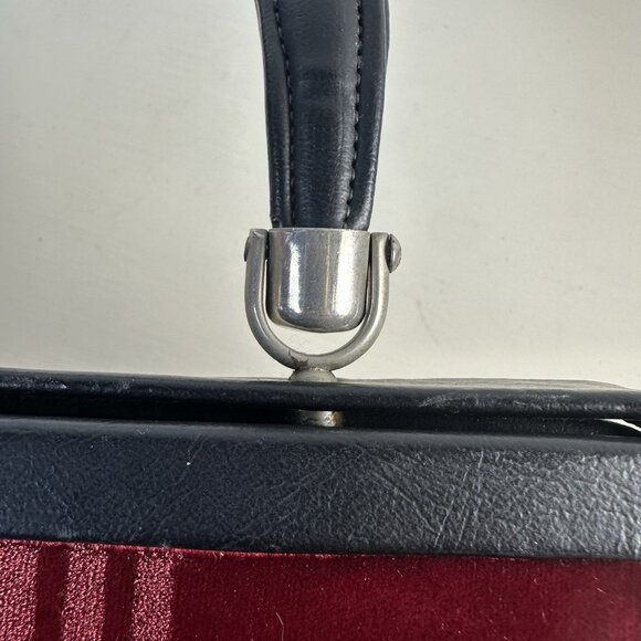 Vintage Doctor Handbag Purse Red Bevilacqua Velvet - Picture 6 of 10